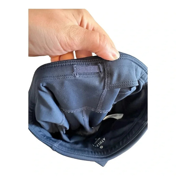 Athleta Navy Blue Reflective Sonar Leggings with stripe detail // size S - Picture 10 of 10